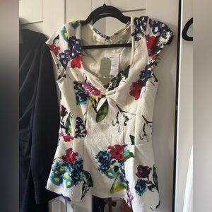 Anthropologie POSTMARK Floral fit and flare top NWT